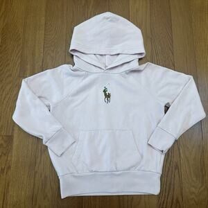 Girls Ralph Lauren‎ Pink Hoodie, Logo, Size M (8) EUC